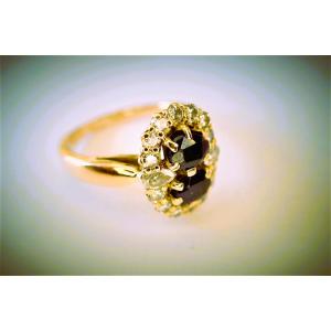 18-carat Gold Sapphire And Diamond Ring