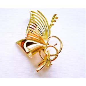 Art Deco Brooch With Lily Of The Valley Motif In 18-carat Gold