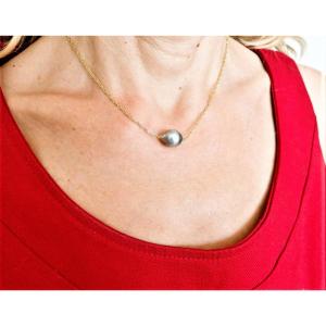Tahitian Pearl Necklace 18 Carat Gold Marine Mesh