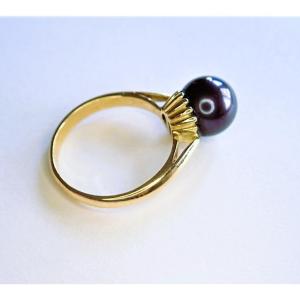 18k Gold Pearl Ring