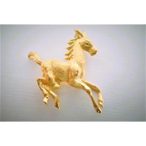 18-carat Gold Brooch With Foal Motif