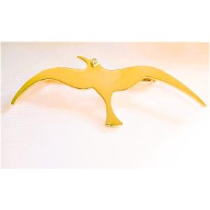 18-carat Gold Albatross Bird Brooch