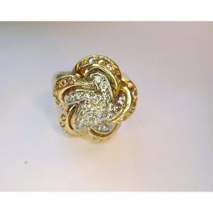 18-carat Yellow And White Gold Ring