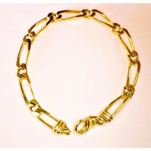 18-carat Gold Alternating Link Bracelet