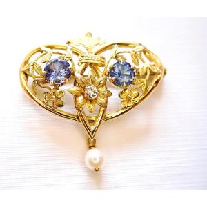18-karat Gold Art Deco Brooch