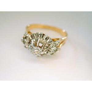 Art Deco Ring In 18-carat White And Yellow Gold