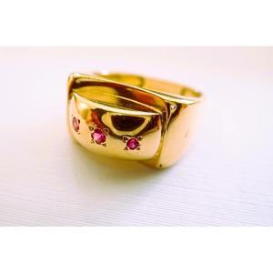 Art Deco Tank Ring 18 Carat Gold