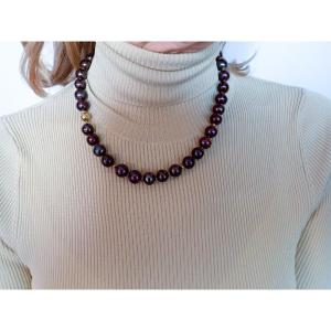 11mm Black Pearl Necklace
