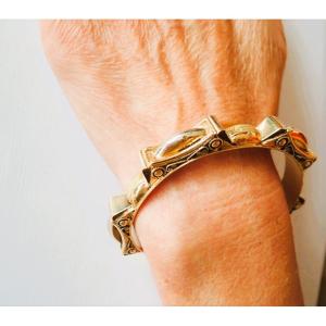 18 Carat Gold Bangle Bracelet 3 Golds