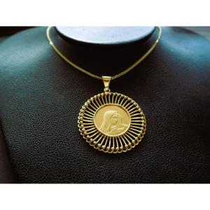 18-carat Gold Medal Of The Virgin Mary