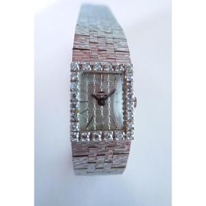 White Gold Jacquet-droz Watch Set With Diamonds