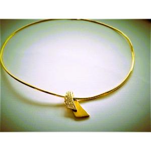 Articulated Cable Necklace Set With Diamonds In 18-carat Yellow Gold