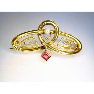 Art Deco 18-karat Gold Brooch