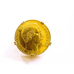 Napoleon III 20 Franc Coin Pendant And Brooch