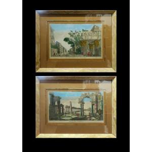Pair Of Optical Views (18th Century).