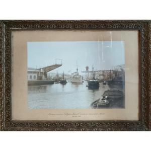 Original Photograph Of The Edgar Quinet In Brest. 