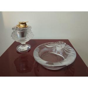 Lalique Crystal Smoking Kit. 