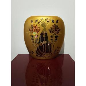 Porcelain Vase By Björn Wiinblad (1918 - 2006).