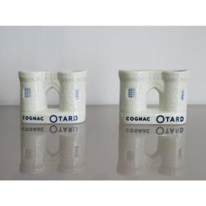 Pair Of Advertising Toothpick Holders.