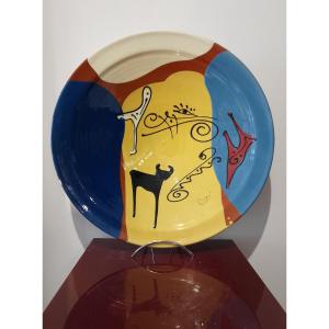 Large Round Ceramic Dish.