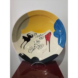 Large Round Ceramic Dish.