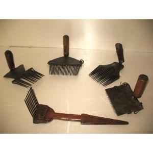Carding Combs 18th Century Folk Art