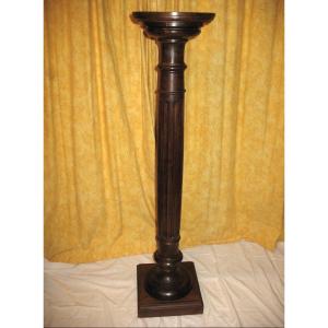 Louis XVI Style Walnut Saddle Column, 19th Century, Height: 125 Cm