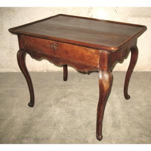 18th Century Cabaret Table In Cherry Wood, Louis XV Period