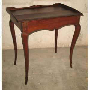 Small Louis XV Desk Table In Fruit Wood, 18th Century, With 1 Drawer
