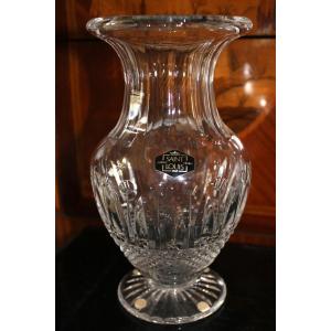 Saint Louis Cut Crystal Vase, Tommy Model, Perfect Condition