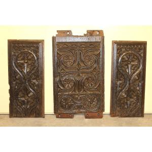 Triptych Of Carved Panels From The Facade Of A Chest, Renaissance Period, 16th Century