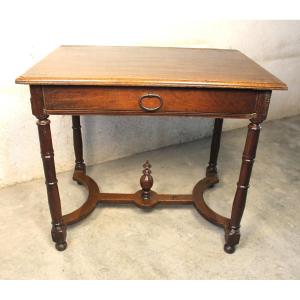 Louis XIII Console Writing Table In Fruit Wood, Late 17th Century