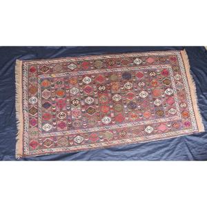 Kilim Wool Rug With Geometric Decoration, 20th Century, Size: 103 X 203 Cm, Very Good Condition