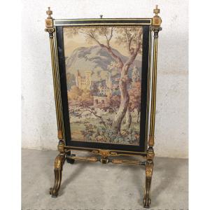Louis XVI Style Fireplace Screen From The Late 19th Century In Carved Wood