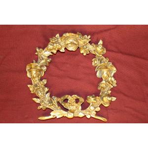 Decorative Bronze Furniture In The Louis XVI Style Representing A Crown Of Flowers, 19th Century