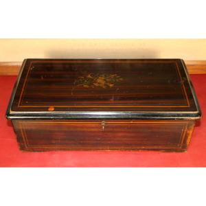 19th-century Music Box With 8 Tunes In Its Rosewood Case. Works.