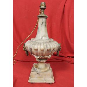 Louis XVI Style Marble Lamp, Late 19th Century