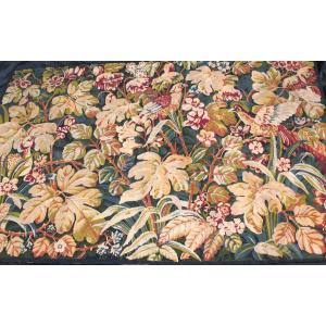 Renaissance Style Tapestry Verdure Aux Oiseaux 20th C. Perfect Condition D : 183 X 119 Cm