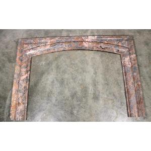Molded Sarrancolin Marble Mantel In The Louis XIV Style From The 19th Century