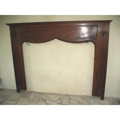 Fireplace Walnut Louis XV Eighteenth Time