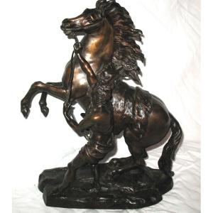 Marly Horse In Bronze After G. Coustou