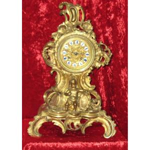 Rocaille Style Bronze Cartel With Cherub