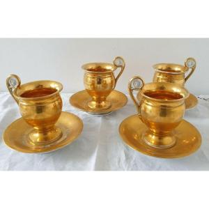 Empire Period Paris Porcelain Cups