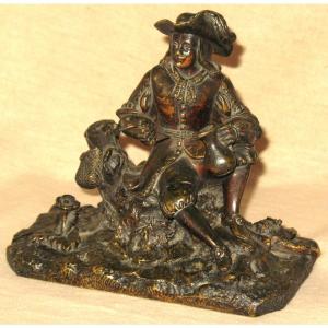 Hunter At Rest Bronze Patina Medal 19th Time