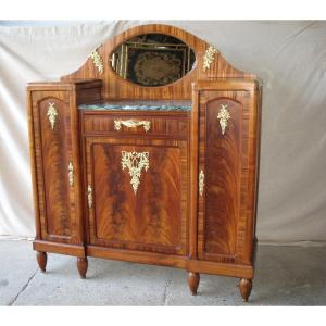 Sideboard Art Deco Period In Mahogany And Rosewood Veneer