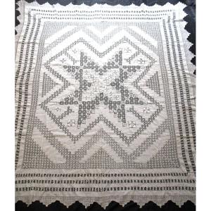 Art Deco Period Lace Tablecloth
