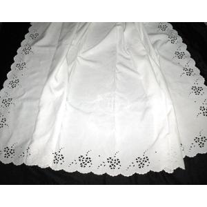 Yarn Wedding Drape With Back In English Embroidery Decorated With Embroidered Initial Flowers Ld