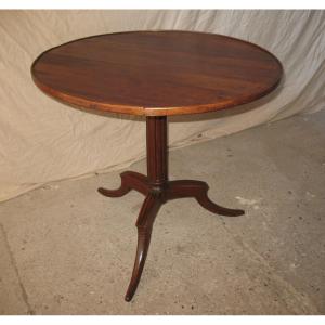 Tilting Tripod Pedestal In Walnut, Louis XVI Style, Early 19th Century