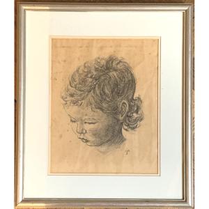 19th Century Child's Head Drawing