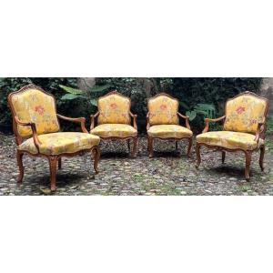 Set Of Four Nogaret Armchairs